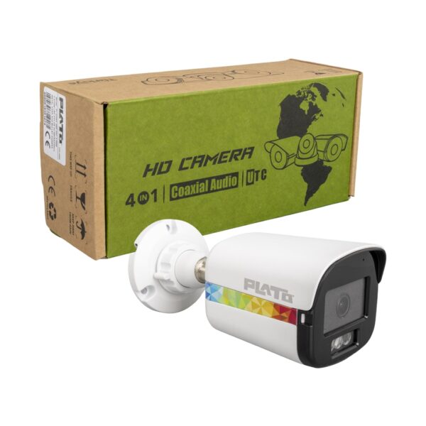 Plato Pl-22995 5mp Color Vu Mi̇krofonlu 3.6 Mm 3 Atom Led Metal Kasa Ahd Bullet Kamera - Görsel 3