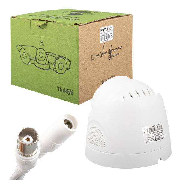 Plato Pl-22996 5mp Color Vu3.6 Mm 2 Atom Led Plasti̇k Kasa Ahd Dome Kamera - Görsel 3