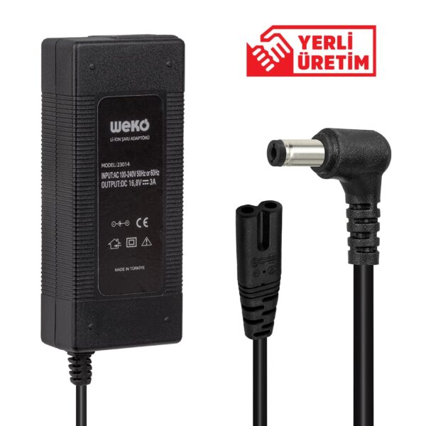 Weko 16.8 Volt - 3 Amper 5.5*2.5 Uçlu Kırmızı Yeşi̇l Ledli̇ Masa Ti̇pi̇ Şarj Adaptörü