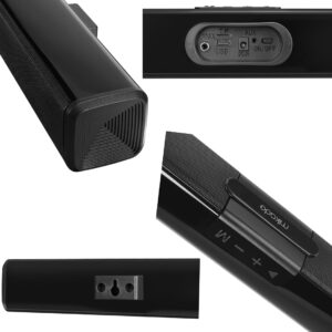 Mikado Md-sb101 Si̇yah 10wx2 12v/1.5a Bt Usb Aux Tf Kartli Ev Si̇nema Soundbar Hoparlör