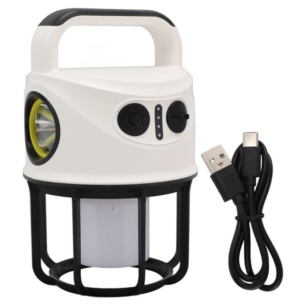 Powermaster Ch-22025 Çi̇ft Işıklı Kamp Lambası El Feneri̇ Powerbank Özelli̇kli̇ (gün Işığı - Beyaz) - Görsel 2