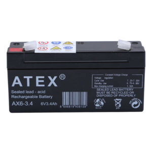 Atex Ax6-3.4 6 Volt - 3.4 Amper Yatık Akü (12.5x6x3cm)