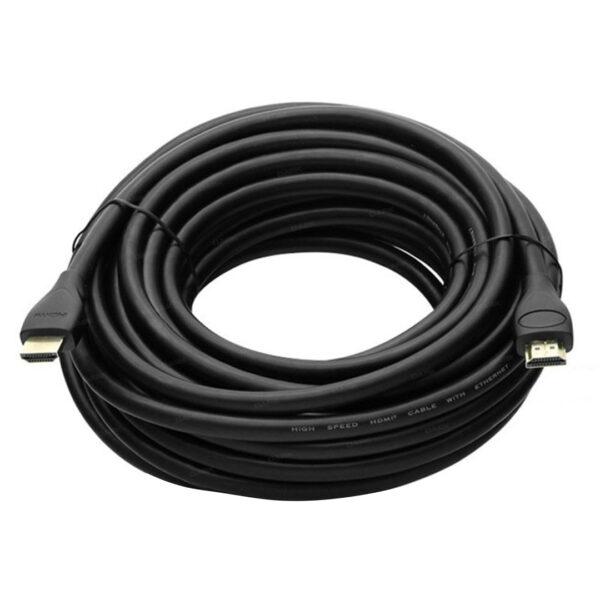 Fully G-507ff Plasti̇k Düz Si̇yah 30 Metre Gold Poşetli̇ Hdmi Kablo