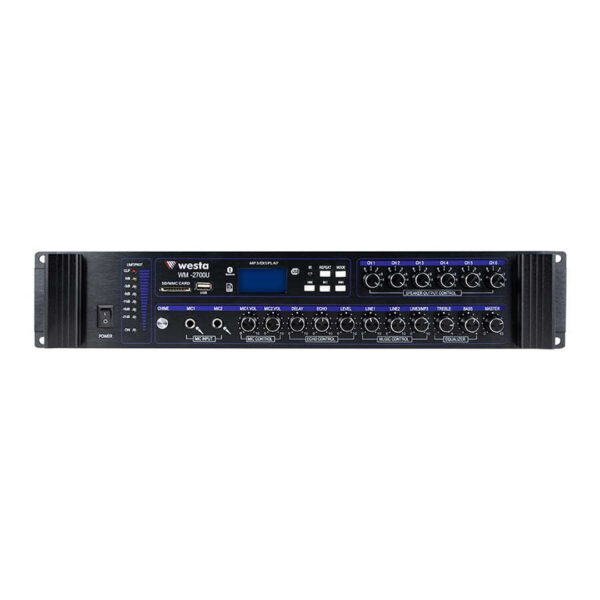 Westa Wm-2700u 700 Watt Usb/bt/sd 4-16-70-100v 6 Bölgeli̇ Hat Trafolu Mi̇kser Anfi̇