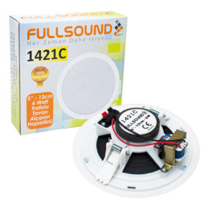Fullsound 1421c 13 Cm 6 Watt 8 Ohm 5 Beyaz Trafolu Alçıpan Hoparlör