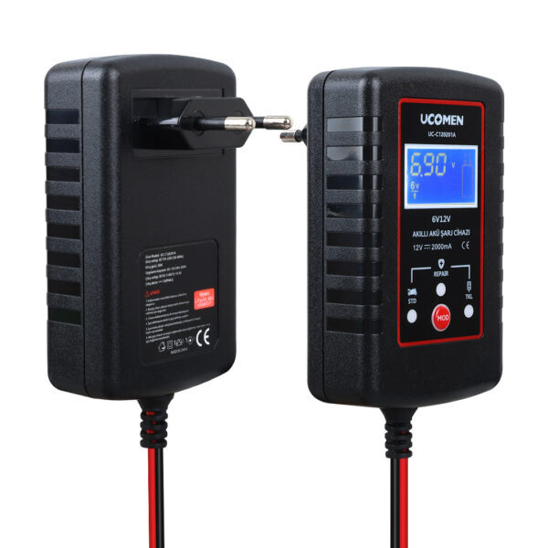 Ucomen UC-C121001A Siyah 6/12 Volt 2 Amper Led Göstergeli Akü Şarj Cihazı Özellikleri