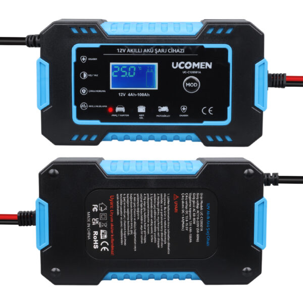Ucomen UC-C120501A Mavi 12 Volt 6 Amper Led Göstergeli Akü Şarj Cihazı Özellikleri