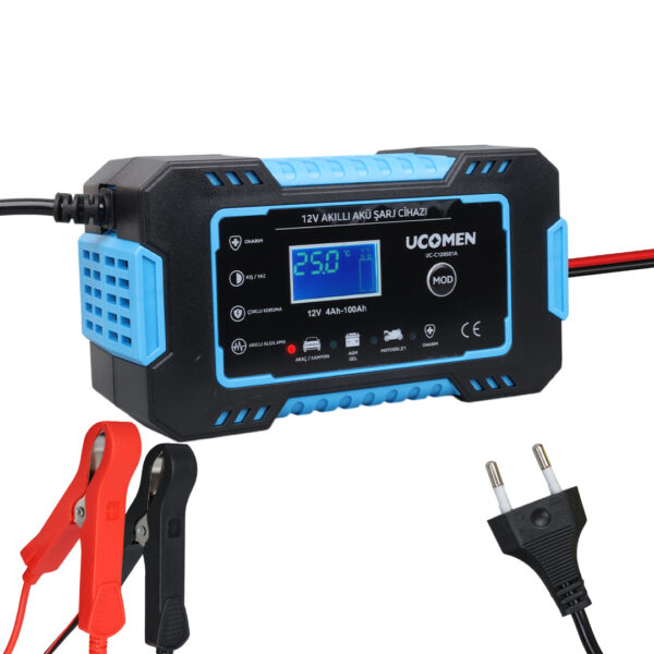Ucomen Uc-c120501a 12v Max 6a Mavi̇ Led Göstergeli̇ Akü Şarj Cihazı