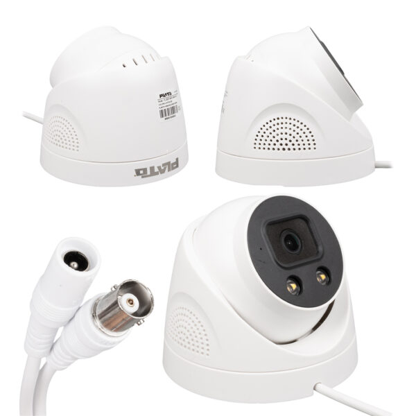 Plato Pl-25273 2mp Color Vu 3.6 Mm 2 Atom Led Plasti̇k Kasa Ahd Dome Kamera - Görsel 2