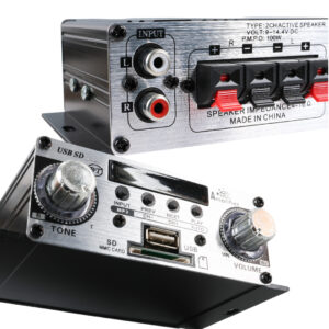 Magicvoice Yw-191l 12 Volt 100 Watt Motosi̇klet Bluetooth Amfi̇ Usb/sd 2 Kanal Pazarci - Anfi̇ (125x95x40mm)