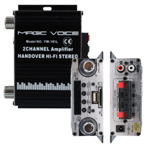 Magicvoice Yw-191l 12 Volt 100 Watt Motosi̇klet Bluetooth Amfi̇ Usb/sd 2 Kanal Pazarci - Anfi̇ (125x95x40mm)
