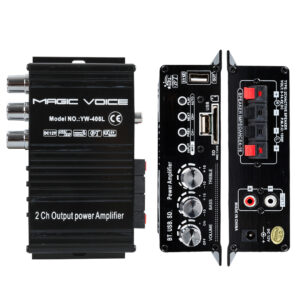 Magicvoice Yw-406l 12 Volt 100 Watt Motosi̇klet Bluetooth Amfi̇ Usb/sd 2 Kanal Pazarci - Anfi̇ (154x80x42mm)