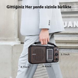 Magicvoice Usr11 Portati̇f Radyo Fm-usb-sd/mmc-aux (88-108 Fm Frekans Araliği)