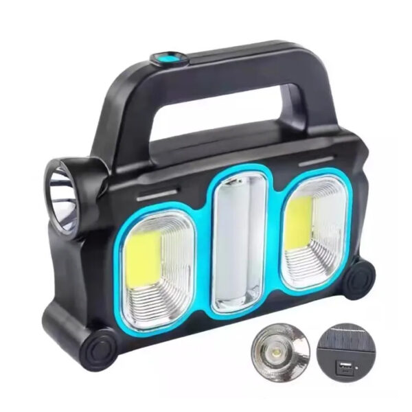 Powermaster Hb-6168 Cob Ledli̇ Solarli 3 Kademeli̇ Usb Powerbankli̇ Şarjli Işıldak Fener