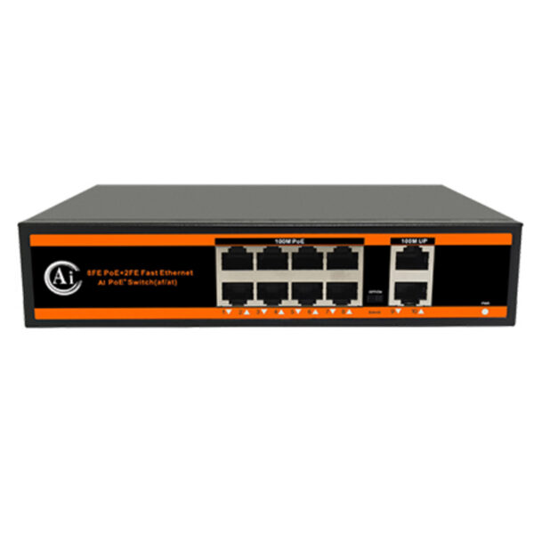 Novacom Nd1p802alf-8*10/100m Bit Ports 2*10/100m Uplink Port Watchdog Poe Switch