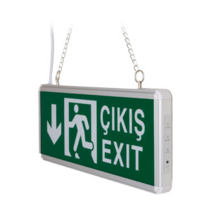 Zmr Zmr-670/y.02 3w Yukari-aşaği Yön Aci̇l Çikiş Yönlendi̇rme Tabelasi - Lambası (38x30x36mm)
