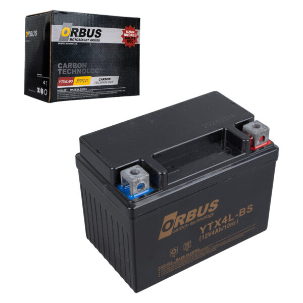 Orbus Ytx4l-bs 12v 4a Motosi̇klet Aküsü (114 X 66 X 88 Mm) (1.6kg)