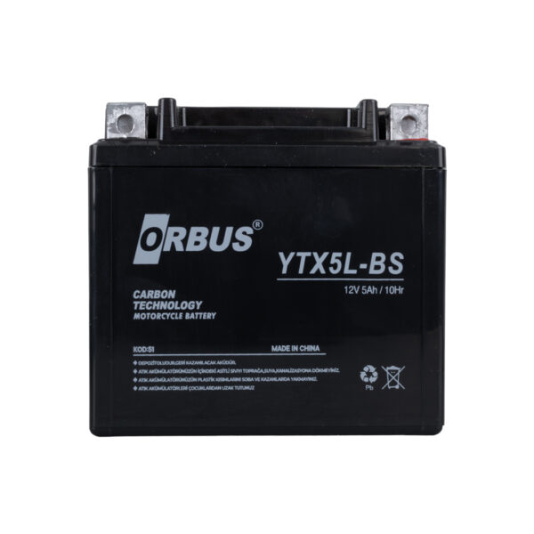 Orbus Ytx5l-bs 12v 5a Motosi̇klet Aküsü (114 X 70 X 106 Mm) (1.8kg) - Görsel 2