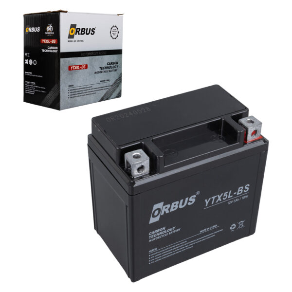 Orbus Ytx5l-bs 12v 5a Motosi̇klet Aküsü (114 X 70 X 106 Mm) (1.8kg)