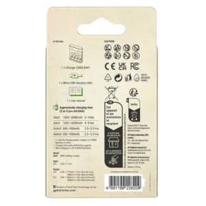 Gp Recyko B441 Usb 4'lü Aa - Aaa Pi̇l Şarj Cihazı (gpacsb44103 Gpb441r21-2gtlb1) Pi̇lsi̇z