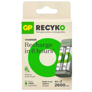 Gp Recyko E221 2 X 2600 Mah R6 Aa Pi̇lli̇ Pi̇l Şarj Cihazı (gp-e221/270ahcer21-2gtlb2)