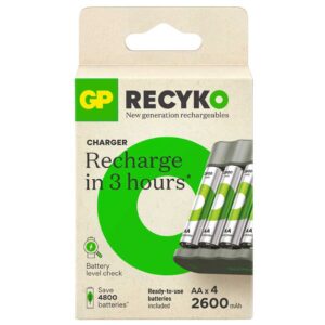 Gp Recyko B441 4 X 2600 Mah R6 Aa Pi̇lli̇ Pi̇l Şarj Cihazı (gp-b441/270hcer21-2gtlb4)