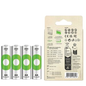 Gp Recyko B441 4 X 2600 Mah R6 Aa Pi̇lli̇ Pi̇l Şarj Cihazı (gp-b441/270hcer21-2gtlb4)