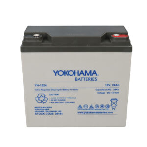 Yokohama Yh-1224 12 Volt - 24 Amper Elektri̇kli̇ Bi̇si̇klet Aküsü (180 X 76 X 167 Mm)