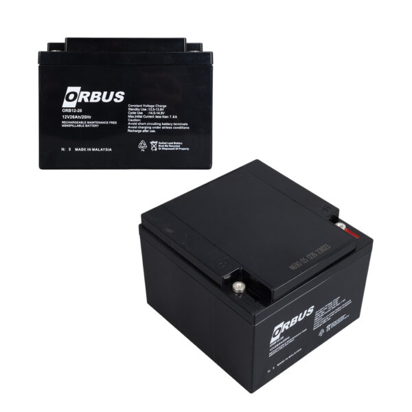 Orbus Orb12-26 12v 26 Ah Kuru Akü (176 X 166 X 125mm) (8kg)