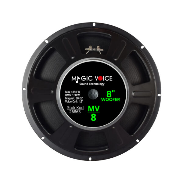Magicvoice MV-8 Maks. 350 Watt / Rms 150 Watt 8” Siyah 20 Cm Woofer Yedek Hoparlör Özellikleri