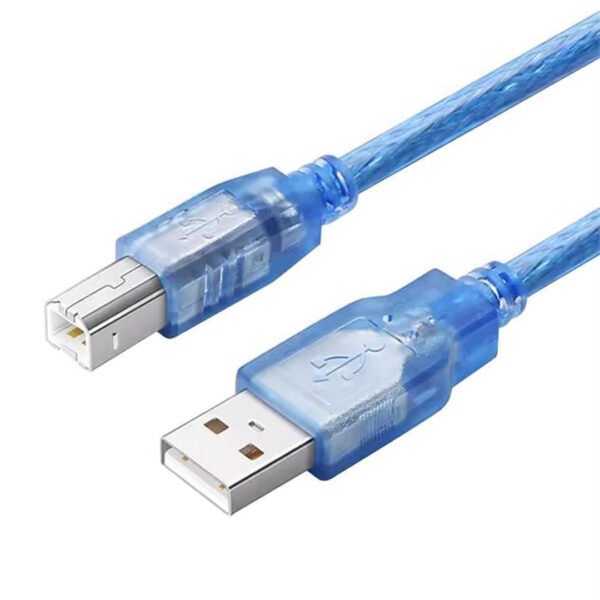 Fully G-534d 1.5 Mt Şeffaf Mavi̇ Usb Yazıcı Kablosu