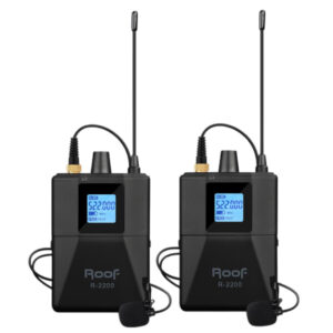 Roof R-2200 Uhf 2 Yaka Kablosuz Telsi̇z Mi̇krofon Seti̇