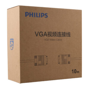 Philips Swv6139b/93 Si̇yah 3+6 Erkek-erkek 15 Pi̇n 10 Metre Vga Kablo