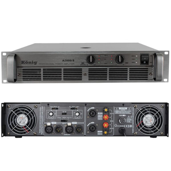 Köni̇g A-2000/s 4 Ohm 2x980 Watt 2 Kanal Power Amplifier