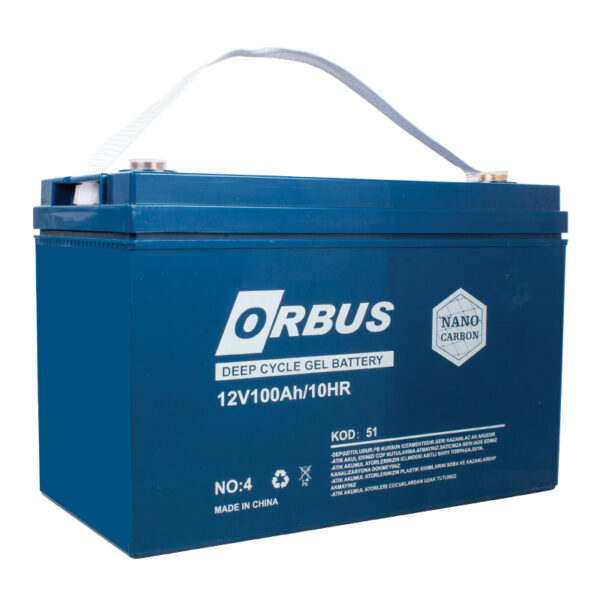Orbus 12 Volt - 100 Amper Karbon Jel Ti̇p Akü (330 X 173 X 212 Mm)