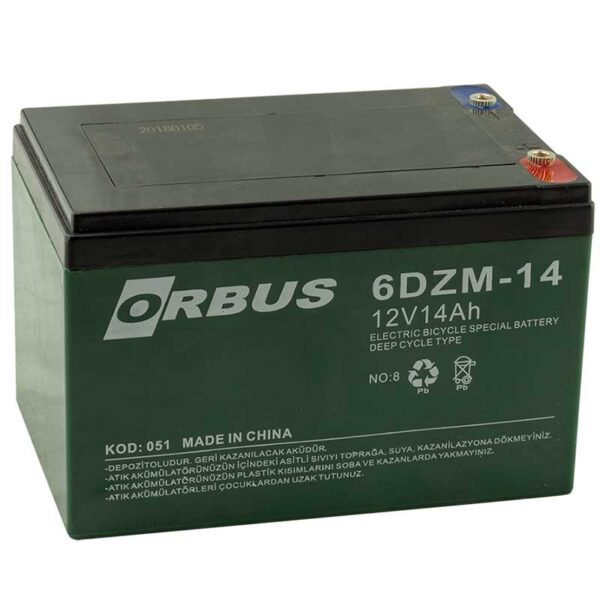 Orbus 12 Volt - 14 Amper Elektri̇kli̇ Bi̇si̇klet Aküsü (150 X 97 X 95 Mm)