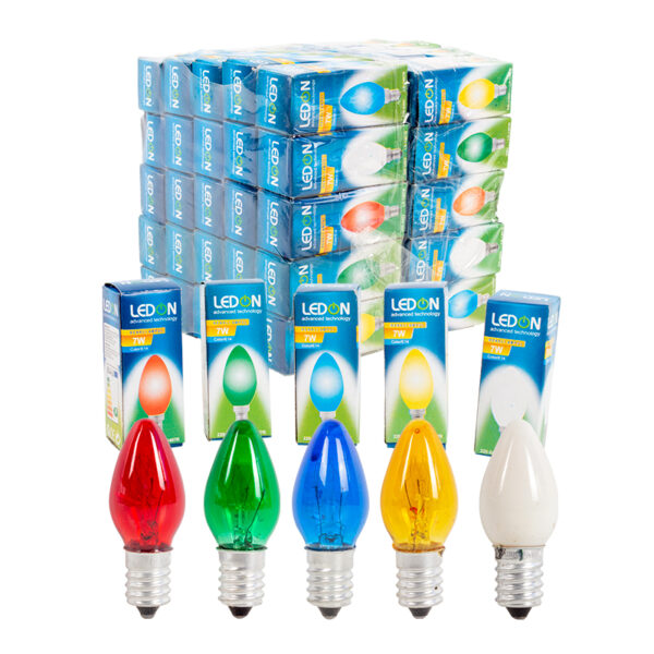 Ledon Ld-1407r 7 Watt Tek E14 Duy (colour) Renkli̇ Parfüm Ampul (50li̇k Kutu)