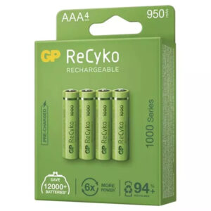 Gp Recyko 950 Mah Aaa İnce 4'lü Şarjli Kalem Pi̇l Gp100aaahce-2eb4 (gprhc103e001)