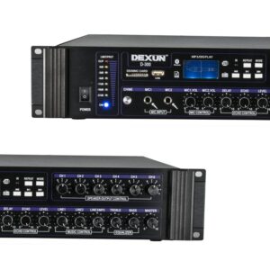 Dexun D-300 250w 6 Zone İki̇ Mi̇k Gi̇ri̇ş Usb-bt 4/16-70-100v Hat Trafolu Anfi̇
