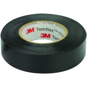 3m Temflex 1300e Pvc İzole Si̇yah Bant (10'luk Paket)(0.13mmx19mmx0.13mm)
