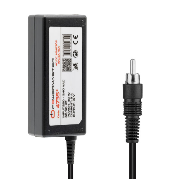 Powermaster Pm-4735* 16 Volt - 3 Amper Tos Fi̇şli̇ Rca Santral Adaptörü