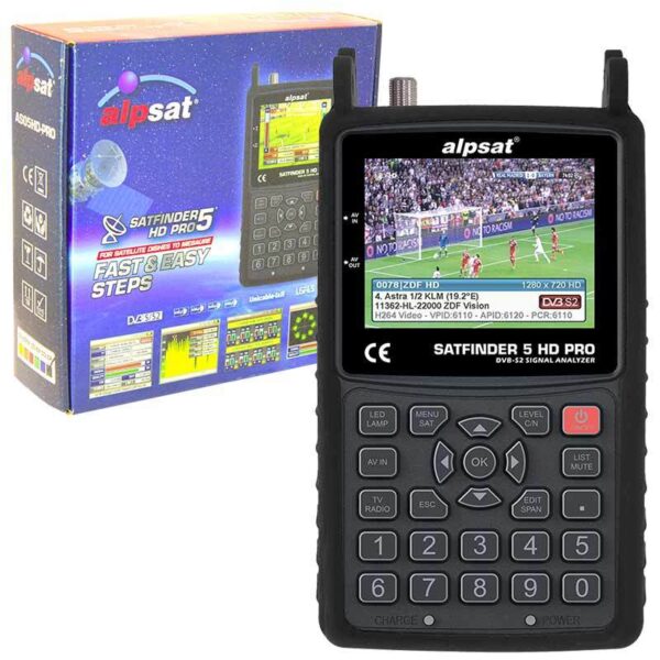 Alpsat Satfinder As05-hd Pro Görüntülü Uydu Bulucu / Ahd*tvi*cvi Test Cihazı