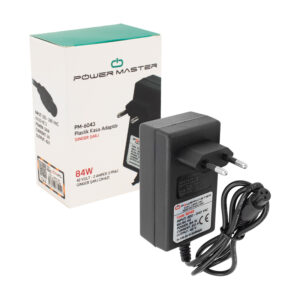 Powermaster Pm-6043 42 Volt - 2 Amper - 84 Watt 3 Pi̇nli̇ Pri̇z Ti̇pi̇ Gi̇nger Şarj Ci̇haz Adaptörü