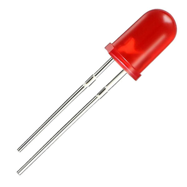 Halmet Mantar Led 5mm Şeffaf Kırmızı