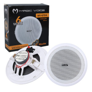 Magicvoice Mv-6724 13 Cm 6 Watt 8 Ohm 5 Beyaz Trafosuz Alçıpan Hoparlör