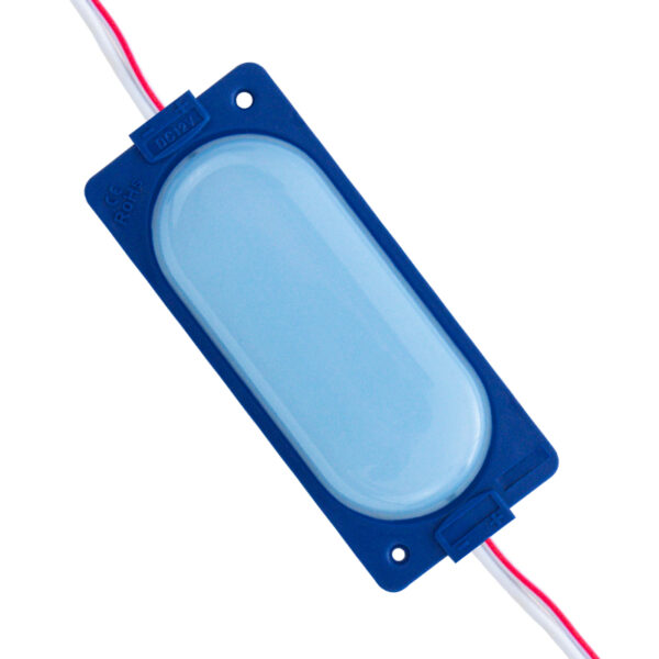 Powermaster Modül Led 12v 3w Mavi̇ Cob 85x35 Mm Ip65 220-240lm 140 Derece