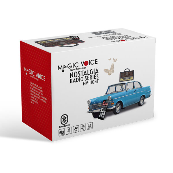 Magicvoice Mv-110bt Usb/sd/fm/bluetooth Destekli̇ Nostalji̇k Radyo - Görsel 3