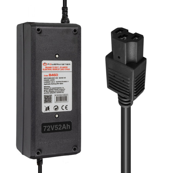 Powermaster Pm-8460 72 Volt - 52 Amper Elektri̇kli̇ Bi̇si̇klet Şarj Cihazı